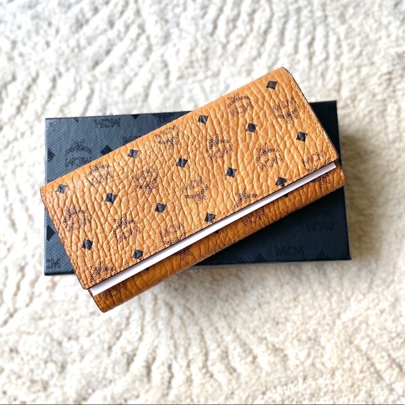 MCM Handbags - New MCM Three Fold Wallet in Visetos Original